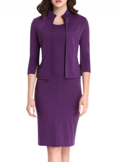 Oasap Women's Fashion Two Piece Wear To Work Business Pencil Dress Set