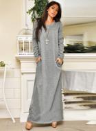 Oasap Solid Full Length Dress With Belt