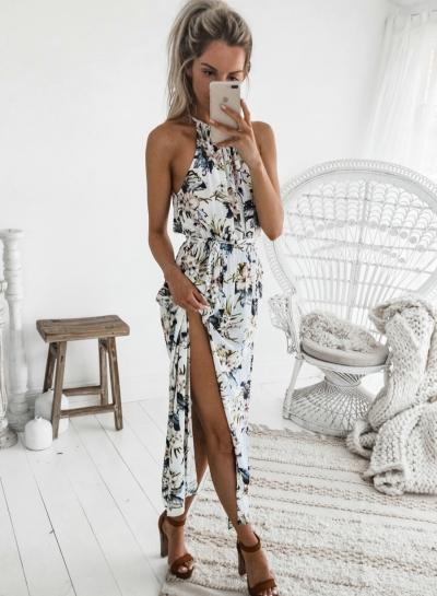 Oasap Sexy Halter High Elastic Waist Design Dress