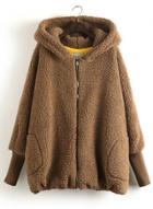 Oasap Fashion Cartoon Bear Full Zip Hooded Coat