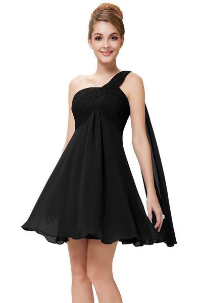 Oasap Women's One Shoulder Ruffles Padded Bridesmaid Dress