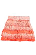 Oasap Floral Printing Multi-layered High Waistline Skirt