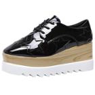 Oasap Fashion Lace-up Star Platform Shoes