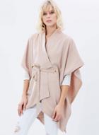 Oasap Women's Turn Down Collar Coat With Belt