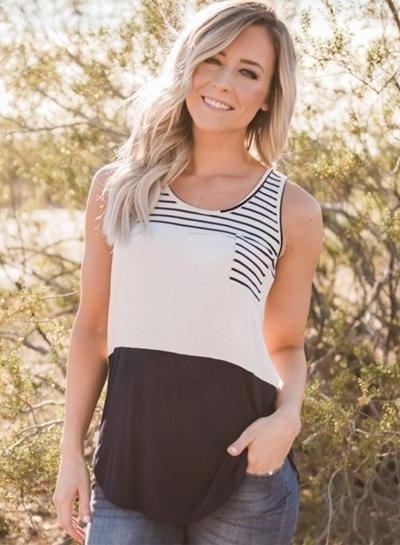 Oasap Fashion Sleeveless Color Block Tank