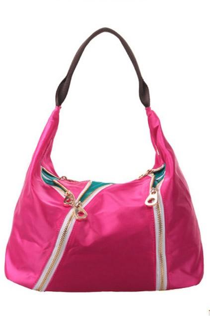 Oasap Vivid Contrast Zipped Detail Shoulder Bag