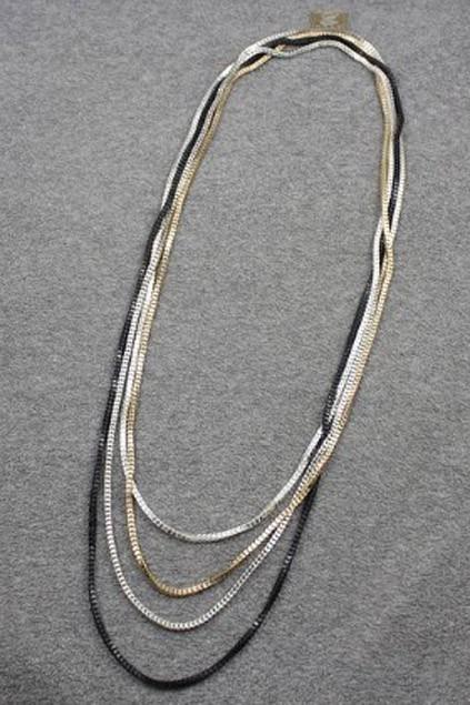 Oasap Simple Chains Necklace With Four Separate Chains