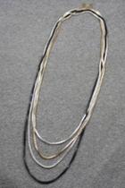 Oasap Simple Chains Necklace With Four Separate Chains