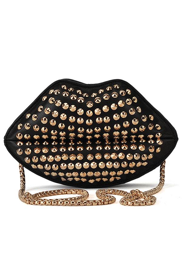 Oasap Riveted Lip Shoulder Bag