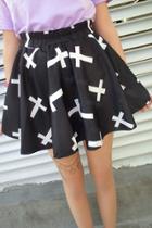 Oasap Cross Print A-line Skirt