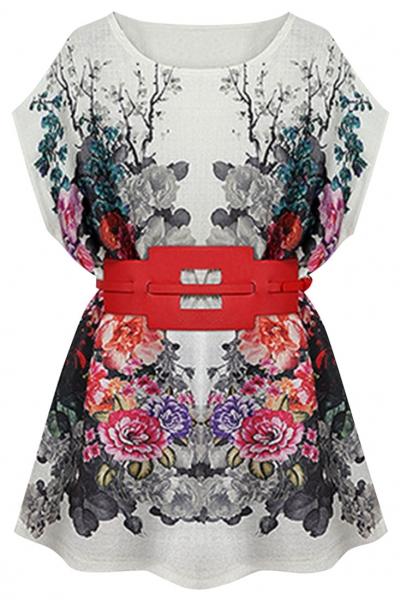 Oasap Luxe Floral Print Top