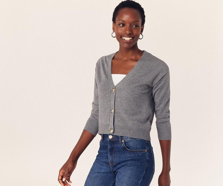 Oasis Boxy Knit Button Cardigan
