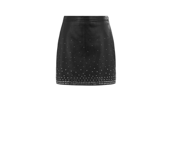 Oasis Leather Stud Mini Skirt