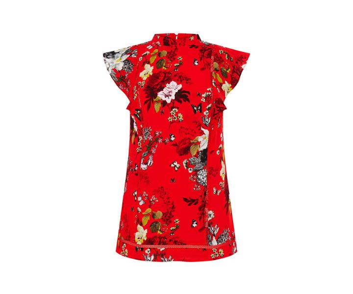 Oasis Scallop Neck Ruffle Top