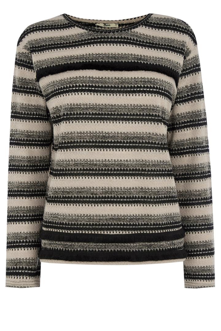 Oasis Fringed Stripe Sweater