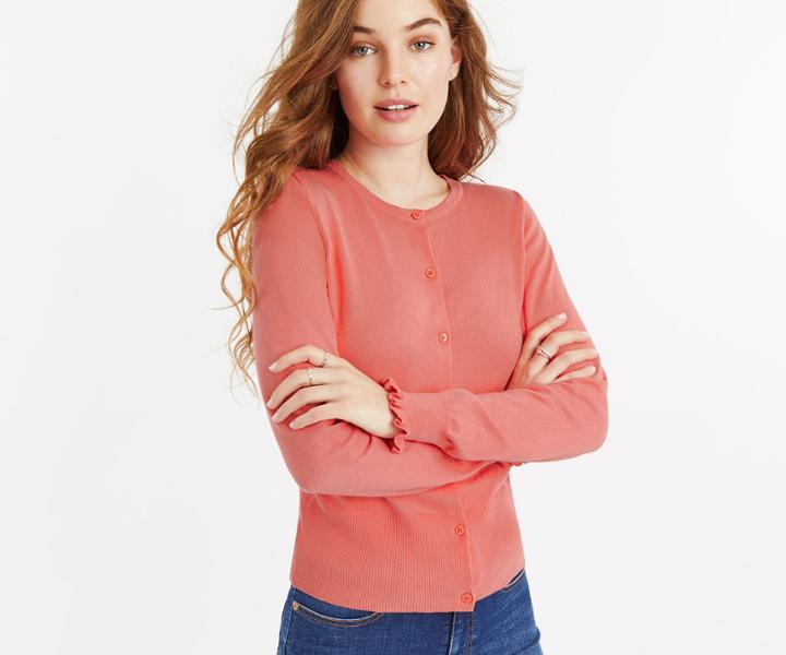 Oasis Frill Knit Cardigan