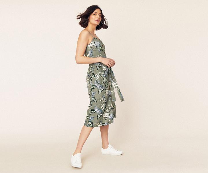 Oasis Jasmine Button Midi Dress