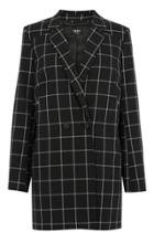 Oasis Db Grid Longline Crepe Jacket