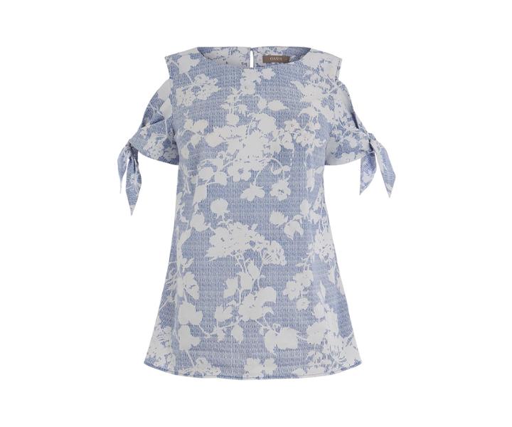 Oasis Shadow Floral Tie Sleeve Top
