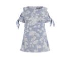 Oasis Shadow Floral Tie Sleeve Top