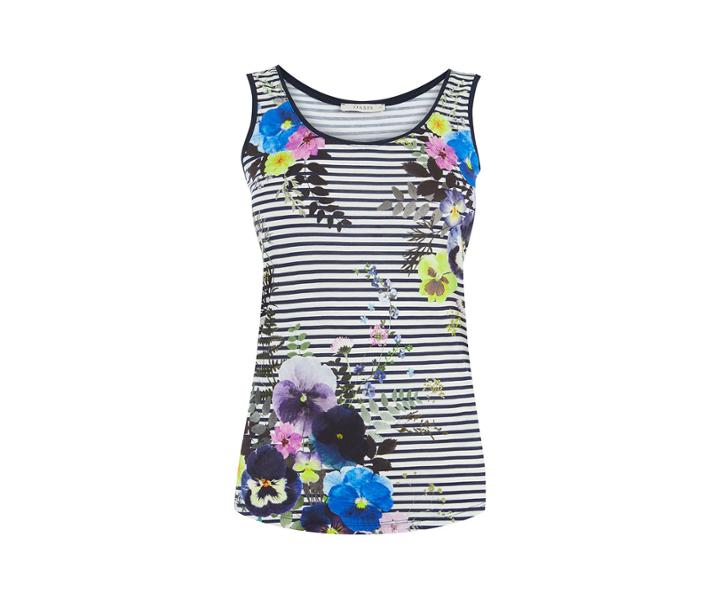 Oasis Flower Stripe Vest