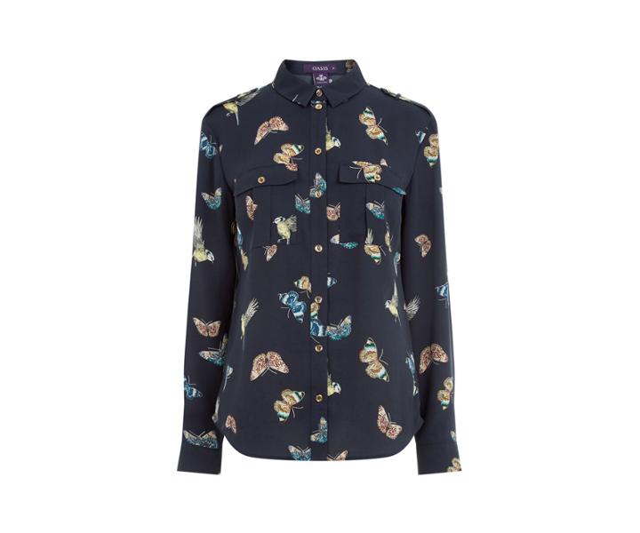 Oasis Butterfly & Bird Utility Shirt