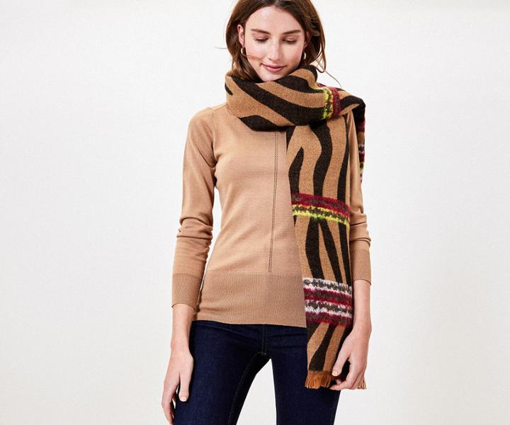 Oasis Colour Pop Tiger Scarf