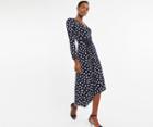 Oasis Spot Wrap Midi Dress