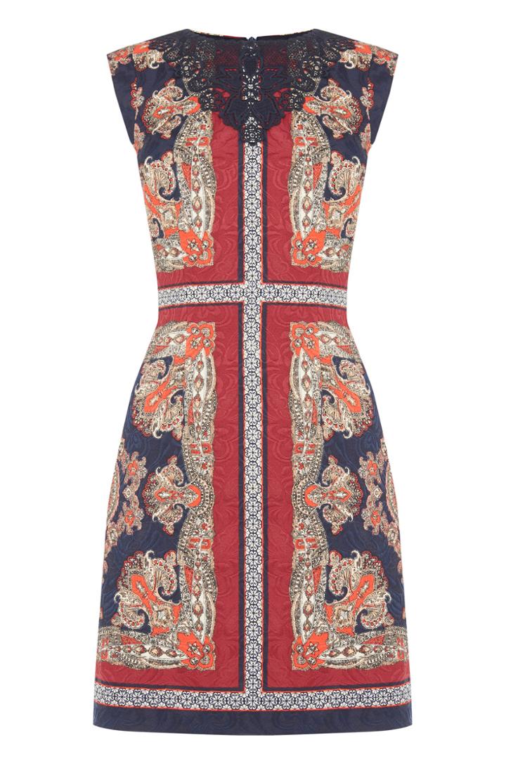 Oasis Paisley Embroidered Dress