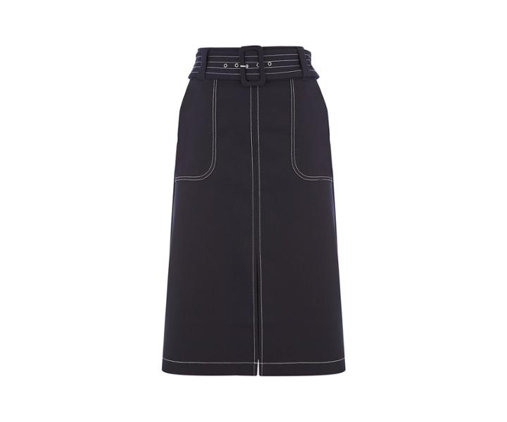Oasis Contrast Stitch Skirt