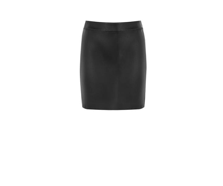 Oasis Faux Leather Seamed Mini Skirt
