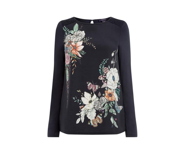Oasis Thetford Print 3/4 Slv Top
