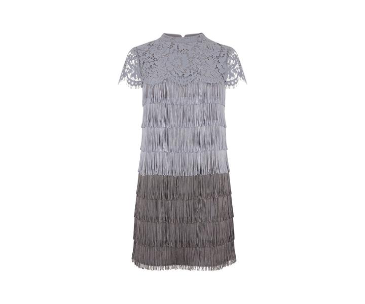 Oasis Ombre Fringe Shift Dress
