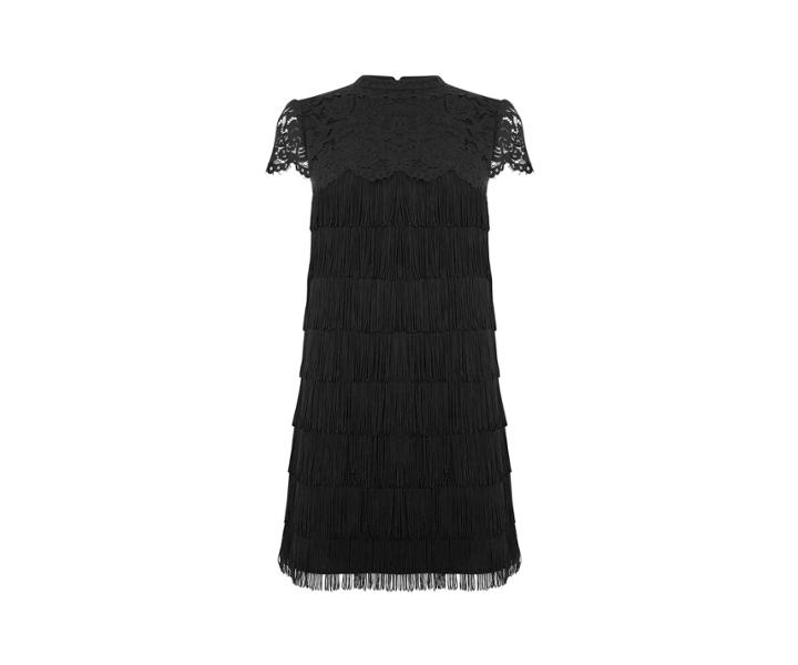 Oasis Fringe And Lace Shift Dress