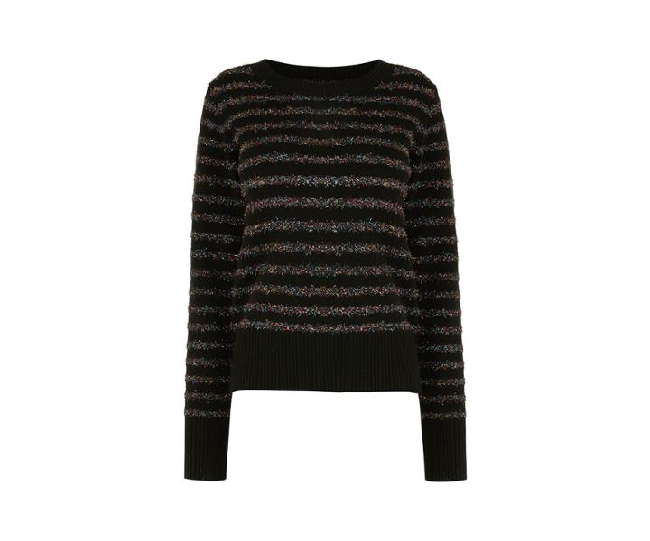 Oasis Serina Tinsel Stripe Jumper
