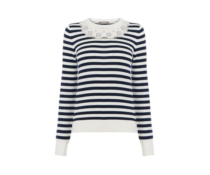 Oasis Mesh Stripe Jumper