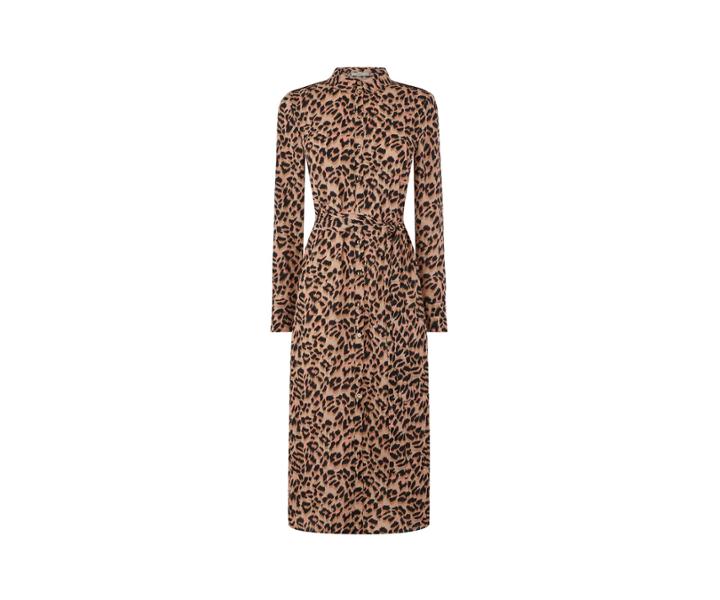 Oasis Leopard Midi Shirt Dress