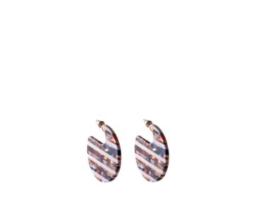 Oasis Striped Hoop Earrings