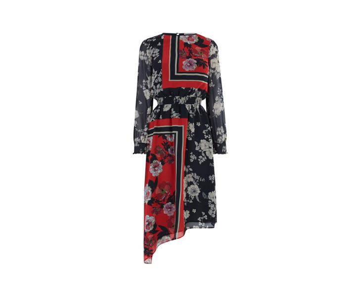 Oasis Scarf Placement Midi Dress