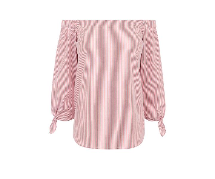 Oasis Cotton Stripe Bardot Top