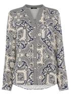 Oasis Paisley Patched Viscose Top
