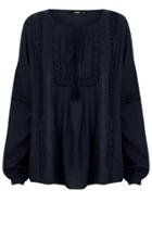 Oasis Dobby Peasant Blouse