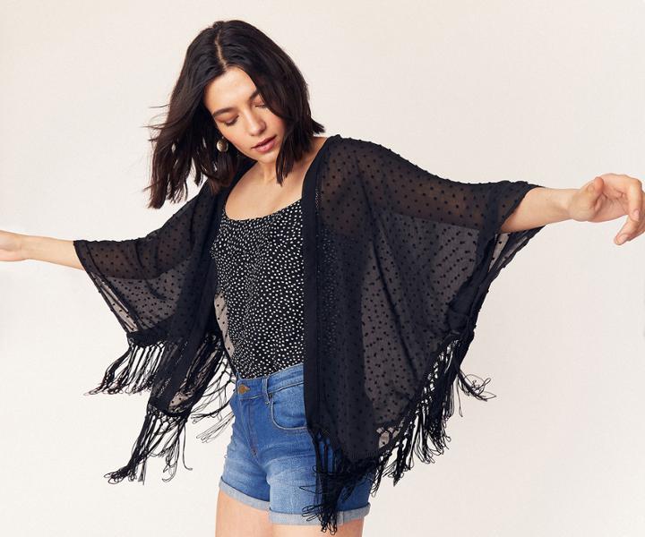 Oasis Dobby Spot Beach Cover Up