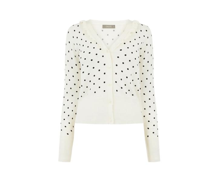 Oasis Spot Frill Cardi