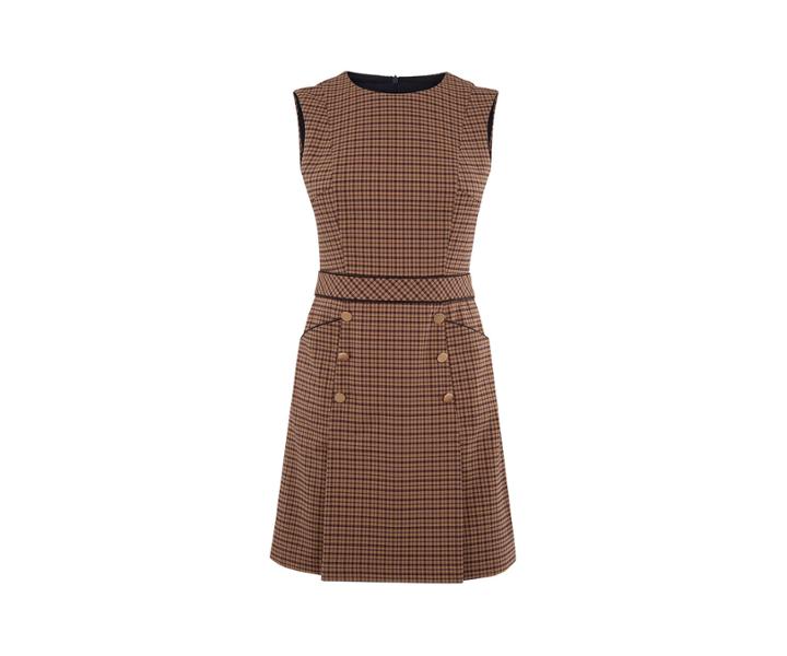 Oasis Check Pinafore Dress