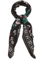 Oasis Embroidered Peony Print Scarf
