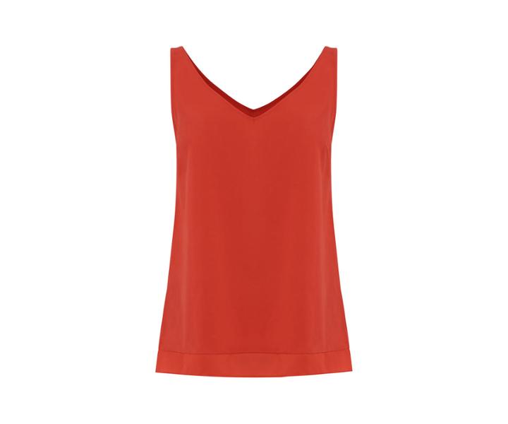 Oasis Viscose Chiffon Trim Vest