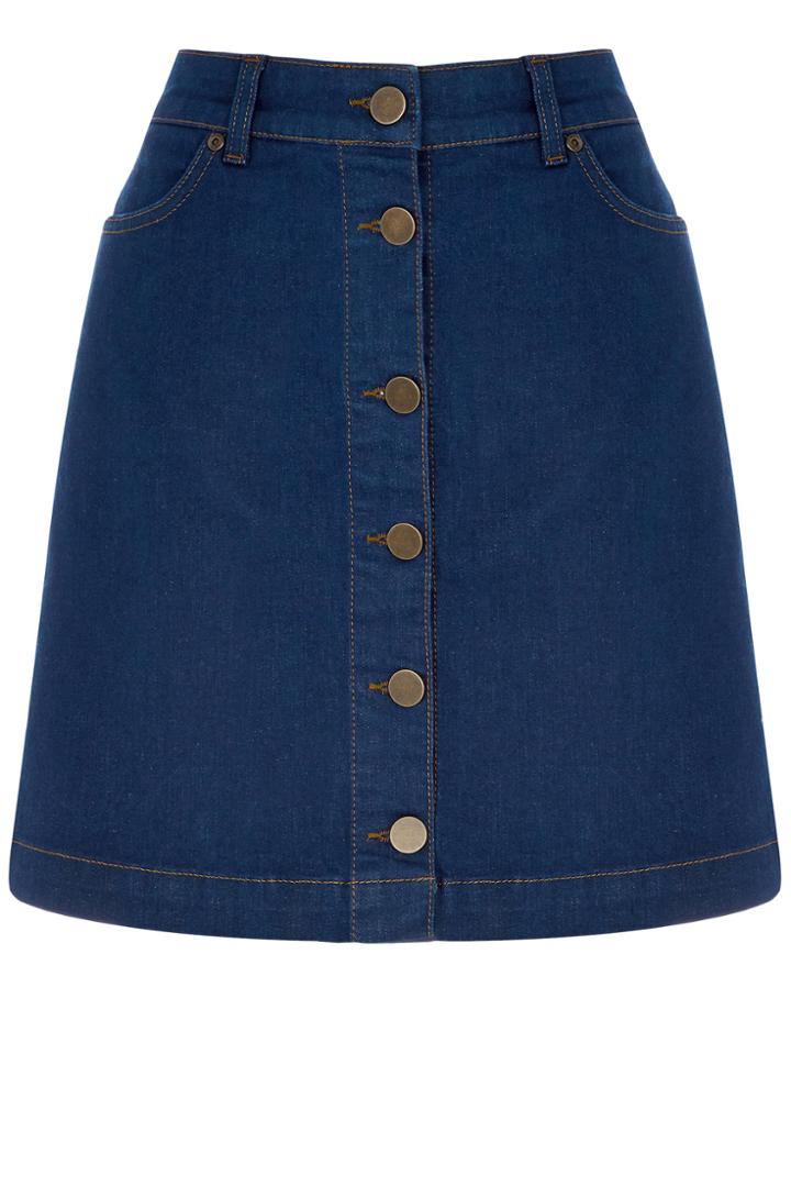 Oasis Buttoned Mini Skirt