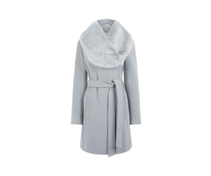 Oasis Faux Fur Collar Coat