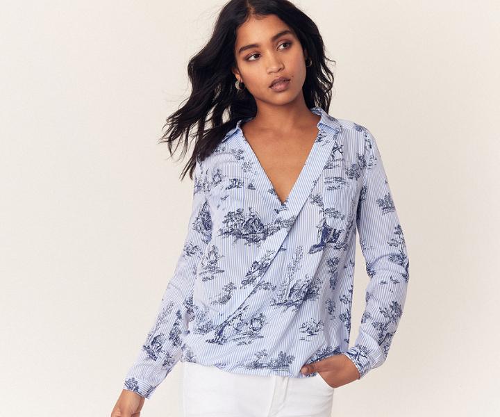 Oasis Print Stripe Shirt